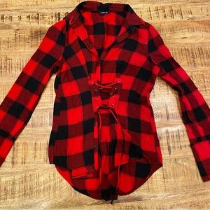 Express plaid long sleeve shirt